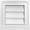 Ekena Millwork Vertical Surface Mount PVC Gable Vent w/ 2"W x 2"H , Brickmould Sill Frame, 12"W x 12"H GVPVE12X1203SN - alternate 1